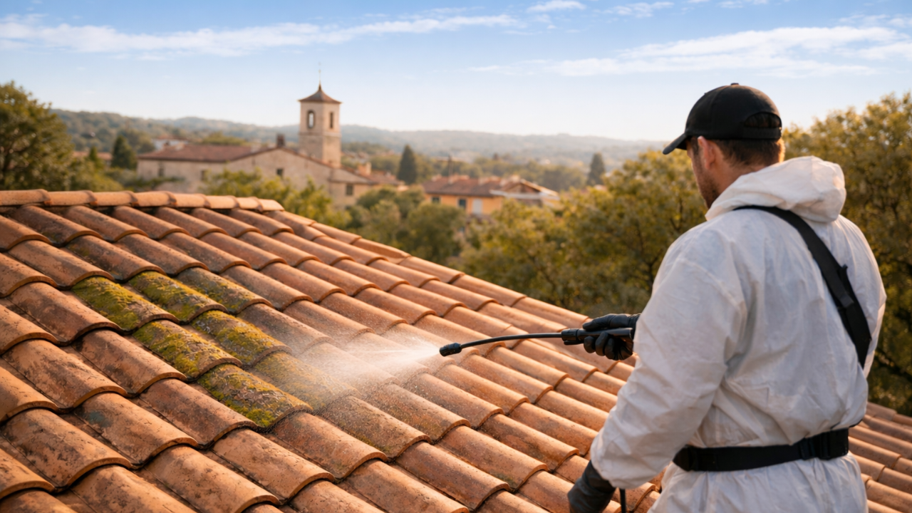 Démoussage toiture Canet 34800