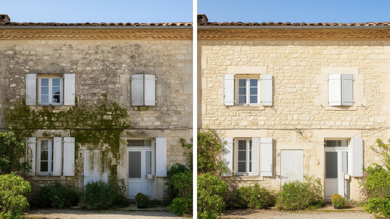 Nettoyage traitement de façades & murs extérieurs Canet 34800